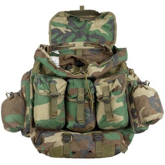Sac &agrave; dos de campagne Alice Pack de l'arm&eacute;e turque avec cadre en m&eacute;tal, 55 l, Woodland camo