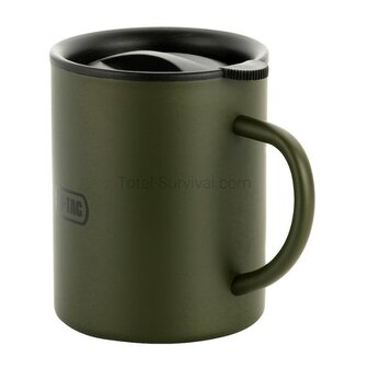M-Tac mug isotherme avec couvercle 400 ml, vert olive
