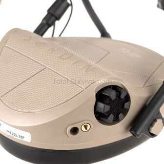 Sordin Supreme T2 ARC protection auditive tactique avec support pour casque, coyote tan