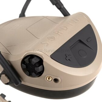 Sordin Supreme T2 ARC protection auditive tactique avec support pour casque, coyote tan