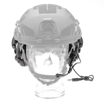 Earmor protection auditive tactique M32X ARC avec support pour casque, noire