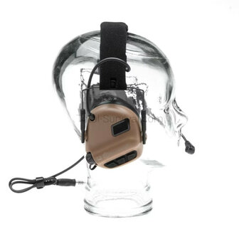 Earmor protection auditive tactique M32X ARC avec support pour casque, coyote tan