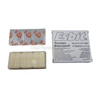 Esbit comprim&eacute;s de combustible solide, 84 g (6 comprim&eacute;s de 14 g)