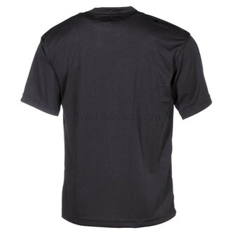 MFH Tactical T-Shirt korte mouw, zwart, (160 g/m&sup2;)