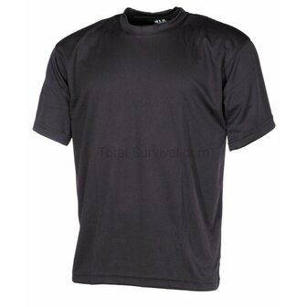 MFH Tactical T-Shirt korte mouw, zwart, (160 g/m&sup2;)