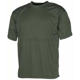 MFH Tactical T-Shirt korte mouw, legergroen, (160 g/m&sup2;)
