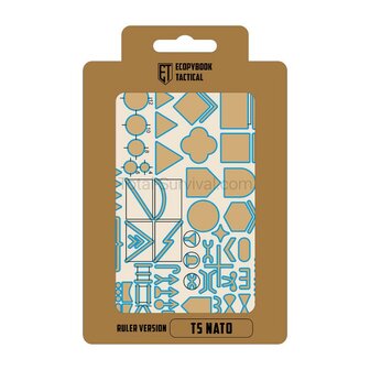 Ecopybook R&egrave;gle tactique TZ Nato, bordure bleue