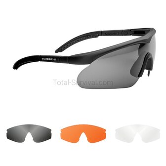 SwissEye Raptor II scherfwerende veiligheidsbril STANAG 2920, zwart