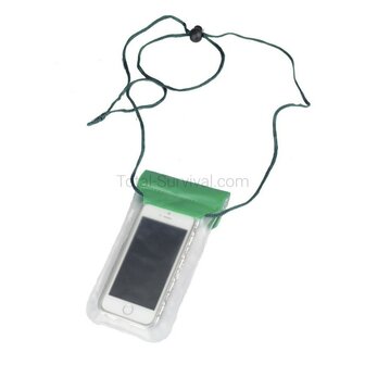 M-Tac Waterdichte documententas / GSM tas 16x9 cm, transparant, lanyard