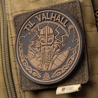 M-Tac velcro patch Til Valhall, 80 mm, coyote / zwart