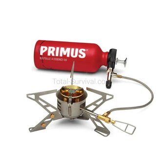 Primus Omnifuel II multifuel brander met brandstoffles en tas