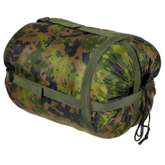 MFH mountain mummy sleeping bag 2-layer filling, 3 seasons, M05 camo