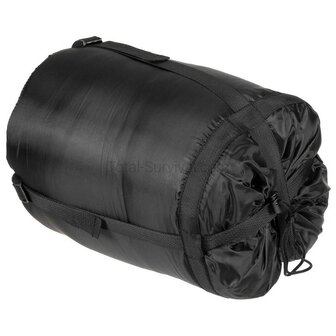 MFH mountain mummy sleeping bag 2-layer filling, 3 seasons, black