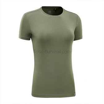 M-Tac Damen T-Shirt aus Baumwolle f&uuml;r warmes Wetter, kurze &Auml;rmel, olivgr&uuml;n