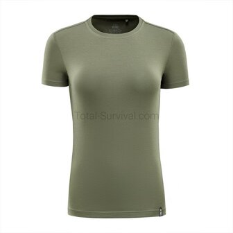 M-Tac Damen T-Shirt aus Baumwolle f&uuml;r warmes Wetter, kurze &Auml;rmel, olivgr&uuml;n
