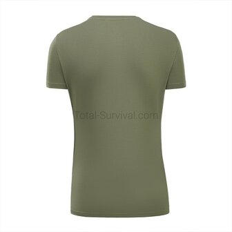 M-Tac Damen T-Shirt aus Baumwolle f&uuml;r warmes Wetter, kurze &Auml;rmel, olivgr&uuml;n