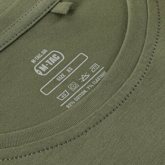 M-Tac Damen T-Shirt aus Baumwolle f&uuml;r warmes Wetter, kurze &Auml;rmel, olivgr&uuml;n