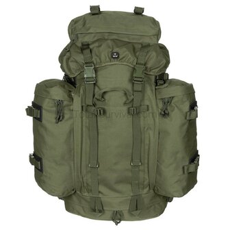MFH commando mountain backpack, 100l, with daybag side bags, OD green