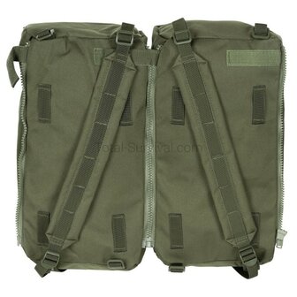 MFH commando mountain backpack, 100l, with daybag side bags, OD green