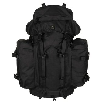 MFH commando mountain backpack, 100l, with daybag side bags, black
