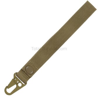 MFH tactical keychain II, for Molle system or belts, coyote tan
