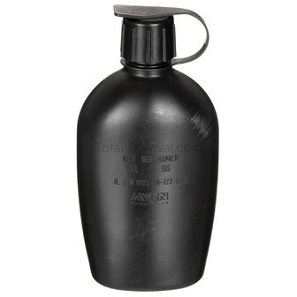 Avon canteen 1L with connection for gas masks, black