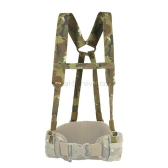 M-Tac Elite PLCE webbing suspenders for combat belts, Multicam