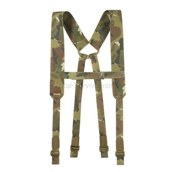 M-Tac Elite PLCE webbing suspenders for combat belts, Multicam