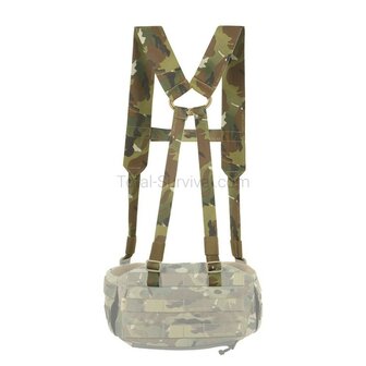 M-Tac Elite PLCE webbing suspenders for combat belts, Multicam