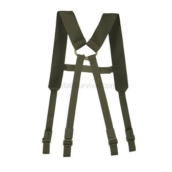 M-Tac Elite PLCE webbing suspenders for combat belts, Ranger green