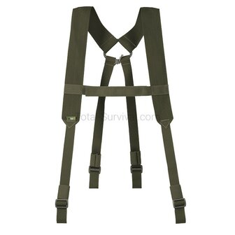 M-Tac Elite PLCE webbing suspenders for combat belts, Ranger green