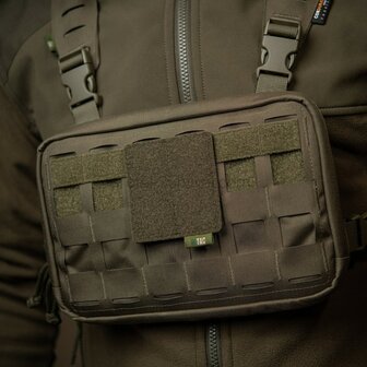 M-Tac panneau Molle pour patchs avec passants Molle, 80 x 85 mm, vert olive