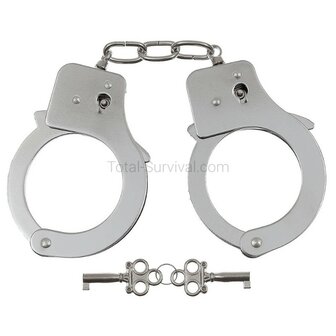 MFH handboeien staal, 2 sleutels, chroom