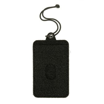M-Tac tactical ID badge holder with velcro patch and drawstring, black