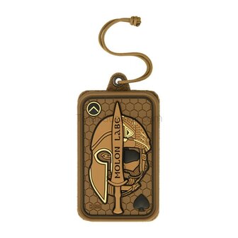 M-Tac tactical ID badge holder with velcro patch and drawstring, Coyote tan