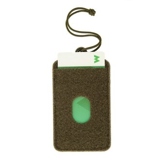 M-Tac tactical ID badge holder with velcro patch and drawstring, OD green