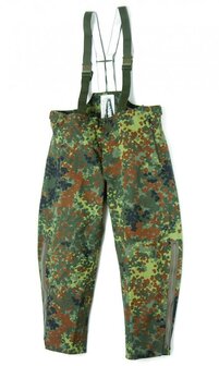 German Bundeswehr Gore-Tex Rain Pants. 3-layer laminate, Flecktarn