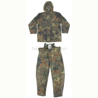 German Bundeswehr Gore-Tex rain suit 2-piece, 3-layer laminate, Flecktarn
