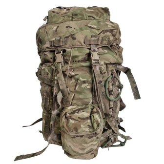 British Bergen Rucksack und Rahmen INF Short Convoluted Back, MTP IRR Multicam