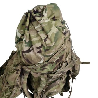 British Bergen Rucksack und Rahmen INF Short Convoluted Back, MTP IRR Multicam