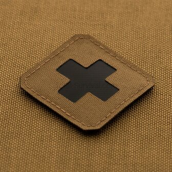 M-Tac Patch Medic Cross Laser Cut, 45 x 45 mm, Coyote / Zwart