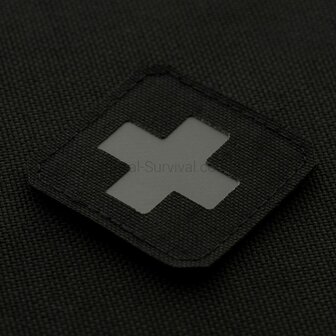 M-Tac Patch Medic Cross Laser Cut, 45 x 45 mm, Zwart / Grijs