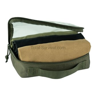 101 Inc Hexagon organizer transparent medium Molle, OD Green