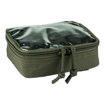 101 Inc Hexagon organizer transparent small Molle, OD Green