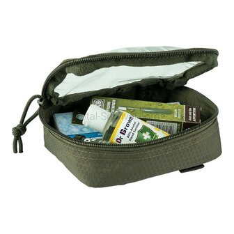101 Inc Hexagon organizer transparent small Molle, OD Green