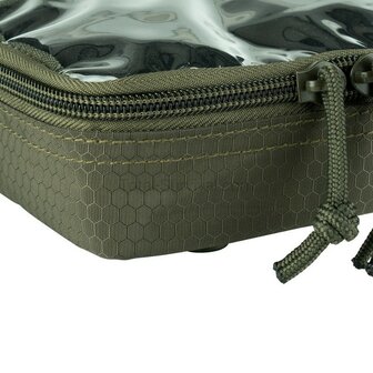 101 Inc Hexagon organizer transparent small Molle, OD Green