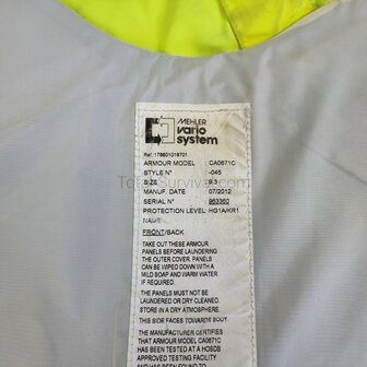 Mehler Vario System soft armor body vest ballistic class HG1A+KR1, size 9.3
