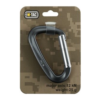 M-Tac Aluminium Karabiner 7.8 &times; 4.5 cm 12kN Typ 1, grau