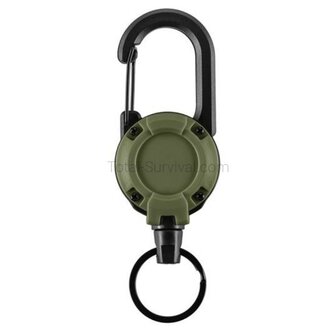 M-Tac extendable carabiner with drawstring, OD green