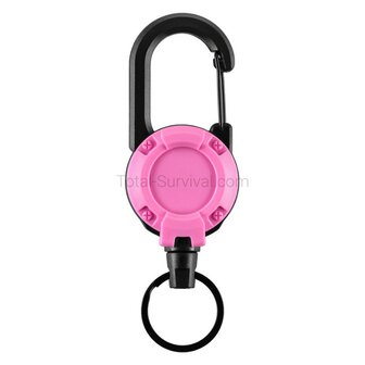 M-Tac extendable carabiner with drawstring, pink